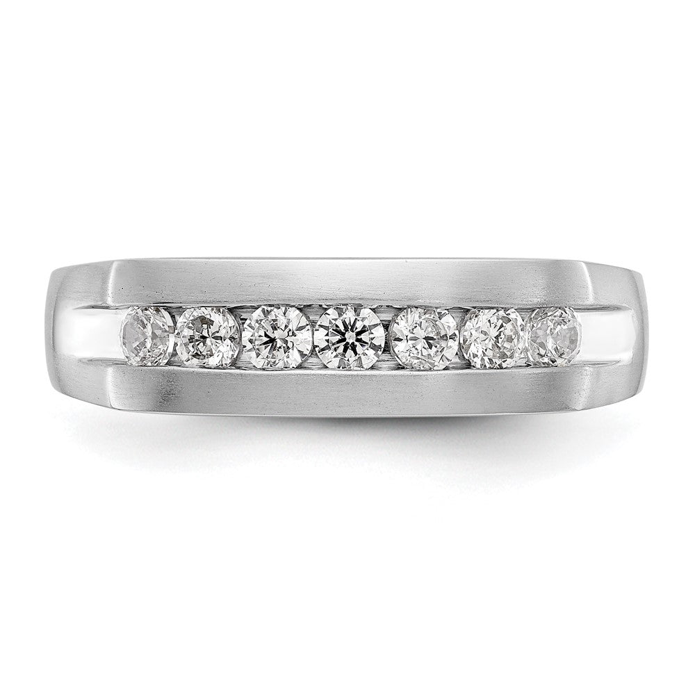 14K White Gold True Origin Men'S 1/2 Carat Lab Grown Diamond Vs Def Channel Band