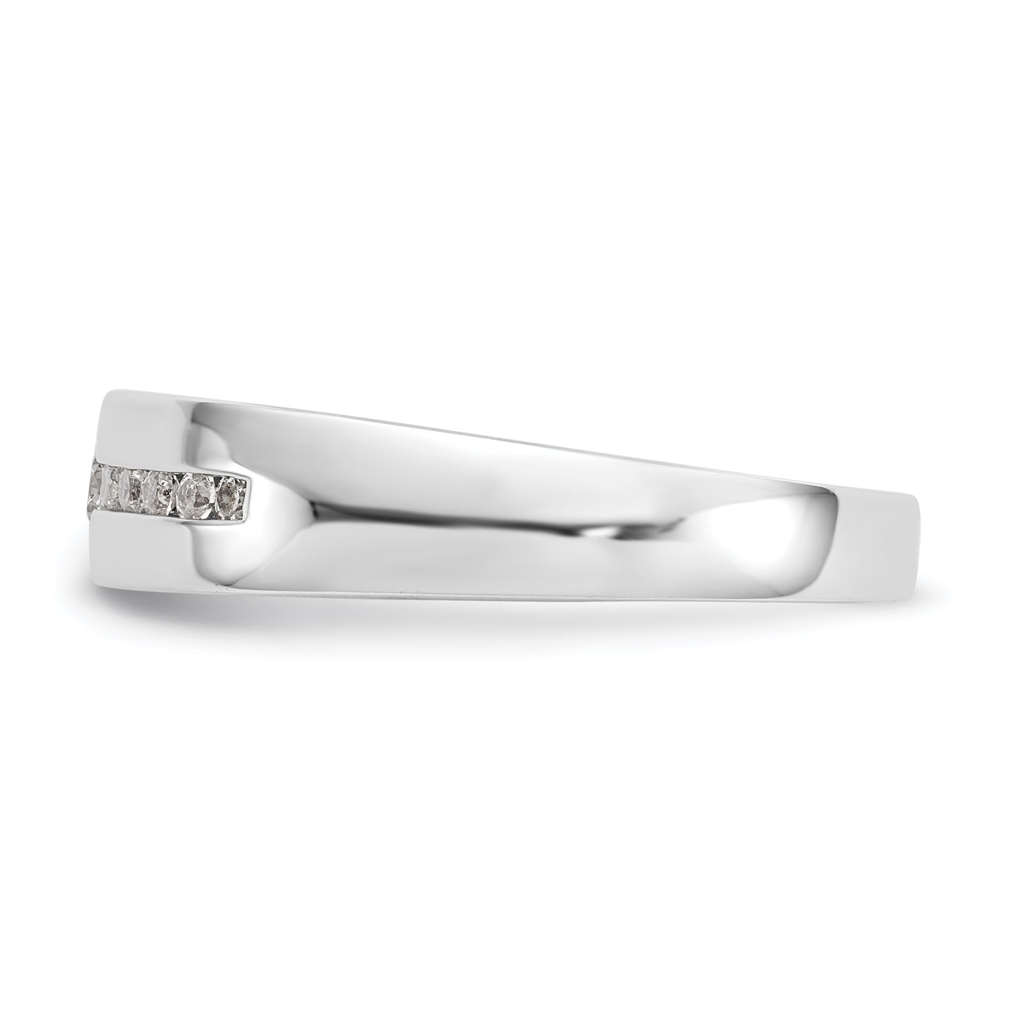 14K White Gold Lab Grown Diamond VS/SI+ G+ Men's Band Ring