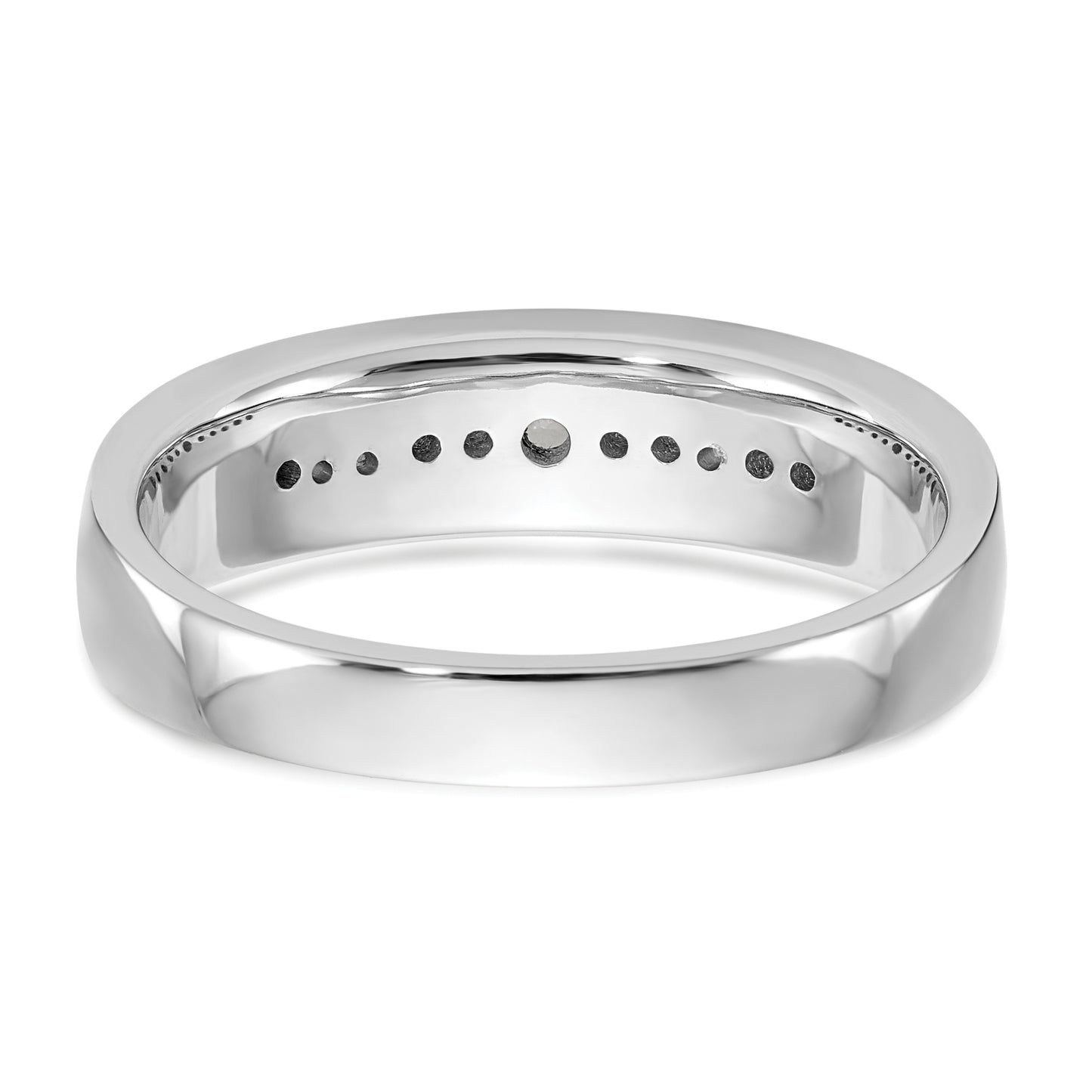 14K White Gold Lab Grown Diamond VS/SI+ G+ Men's Band Ring