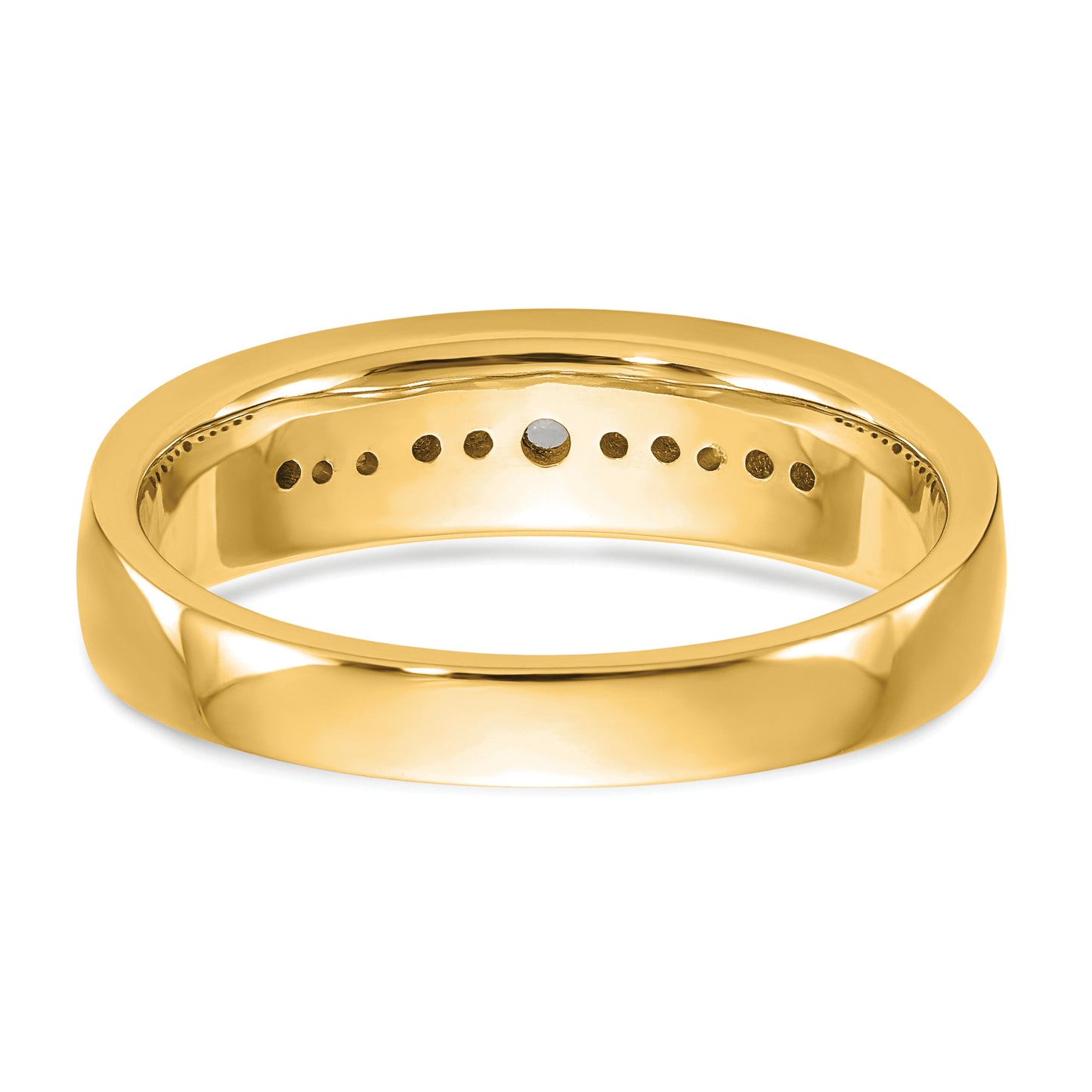 14k Yellow Gold Lab Grown Diamond VS/SI+ G+ Men's Band Ring