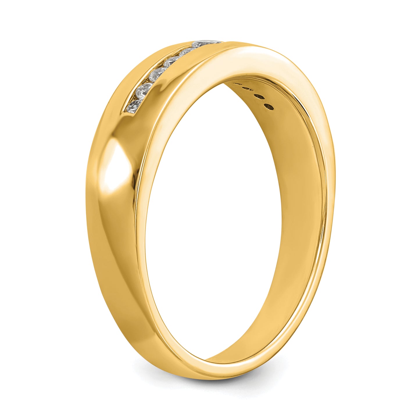 14k Yellow Gold Lab Grown Diamond VS/SI+ G+ Men's Band Ring