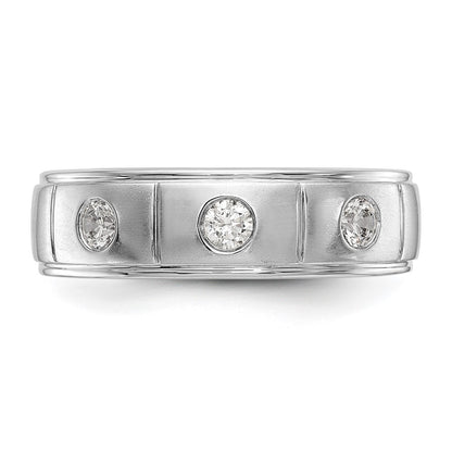 14K White Gold True Origin Men'S 1/3 Carat Lab Grown Diamond Vs/Si D E F Band