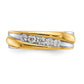 14k Two-tone Two Tone 3/8 Ct. Lab Grown Diamond VS/SI+ G+ Men's Ring