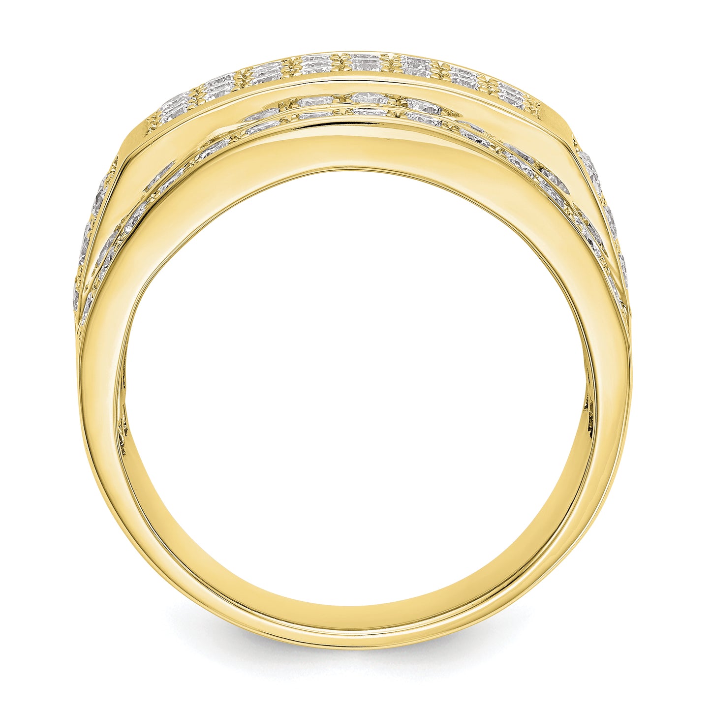 14k Yellow Gold 2 Ct. Lab Grown Diamond VS/SI+ G+ Men's Ring