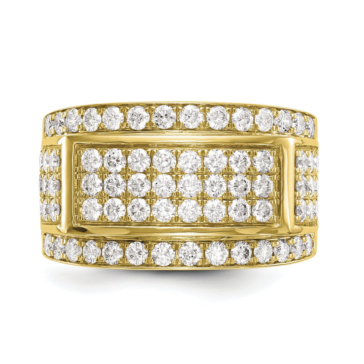 10k Yellow Gold 2 Ct. Lab Grown Diamond VS/SI+ G+ Men's Ring