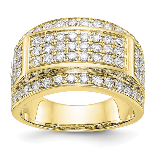 10k Yellow Gold 2 Ct. Lab Grown Diamond VS/SI+ G+ Men's Ring