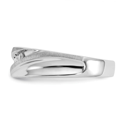 14K White Gold True Origin Men'S 1/4 Carat Lab Grown Diamond Vs/Si D E F Brushed And Polished Band