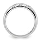 14K White Gold Lab Grown Diamond VS/SI+ G+ Trio Men's Band Ring