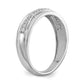 14K White Gold Lab Grown Diamond VS/SI+ G+ Trio Men's Band Ring