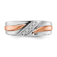 14k Two-tone Two Tone Rose and White Gold 1/5 Ct. Lab Grown Diamond VS/SI+ G+ Five Stone Men's Ring