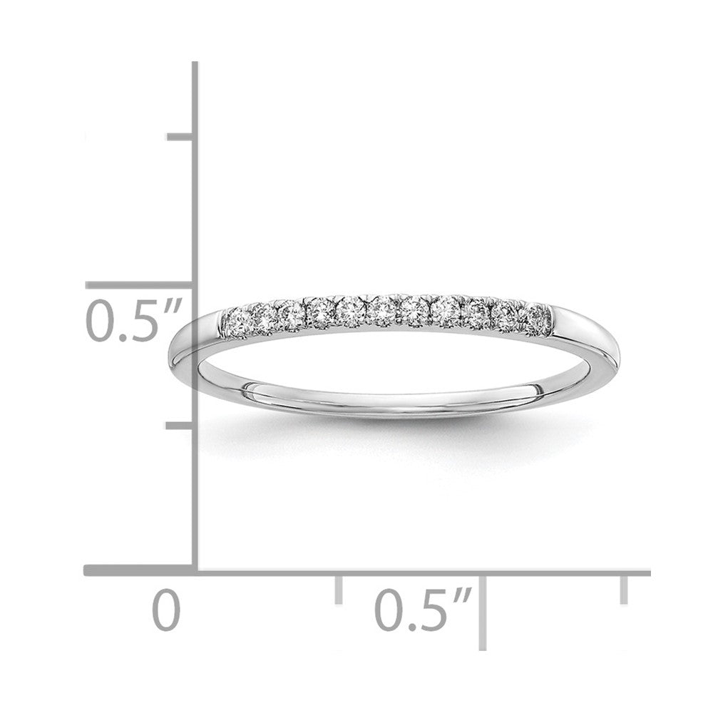 14k White Gold 1/10 Ct. Lab Grown Diamond VS/SI+ G+ Wedding Band Ring
