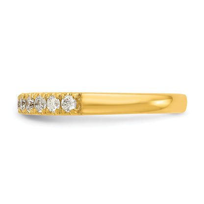 14K Yellow Gold 1/3 Carat Lab Grown Diamond Vs/Si+ G+ Complete Wedding Band