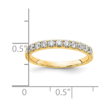 14k Yellow Gold 1/2 Ct. Lab Grown Diamond VS/SI+ G+ Wedding Band Ring