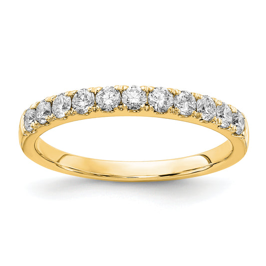 14k Yellow Gold 1/2 Ct. Lab Grown Diamond VS/SI+ G+ Wedding Band Ring