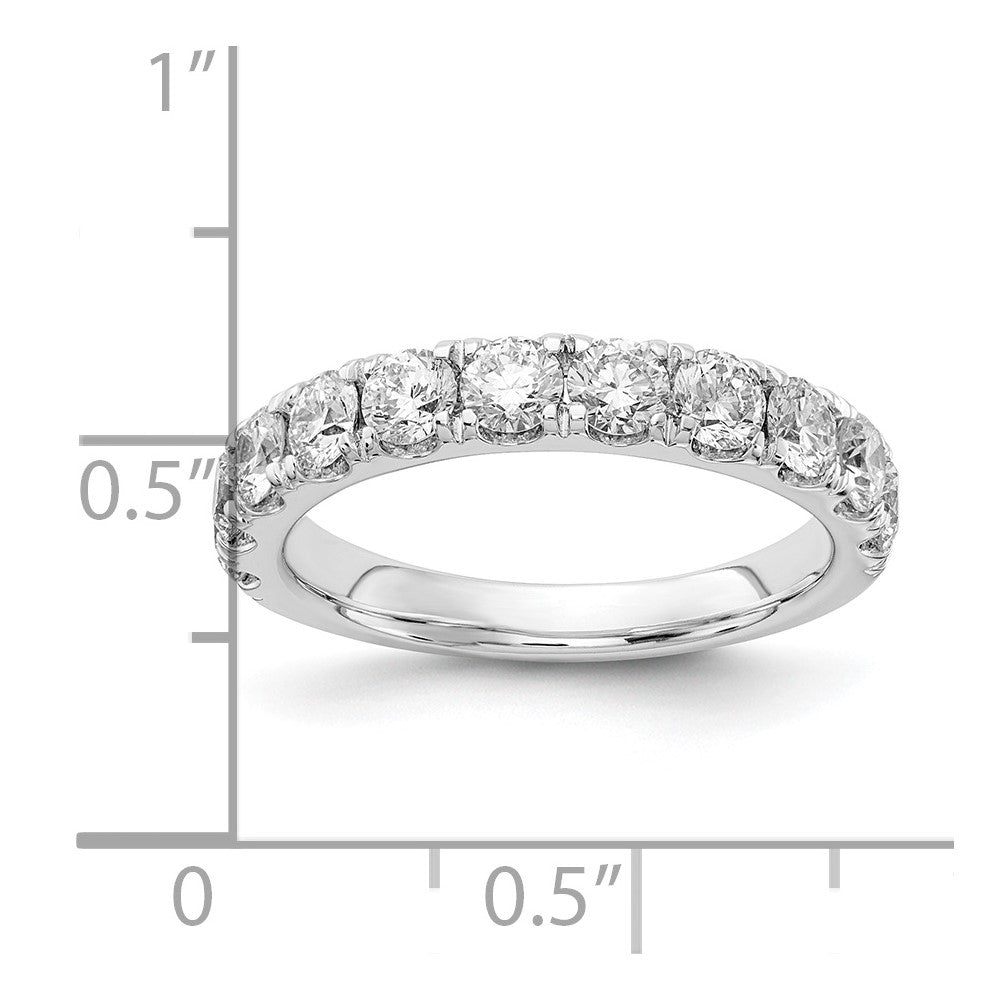 14k White Gold 2 Ct. Lab Grown Diamond VS/SI+ G+ Wedding Band Ring