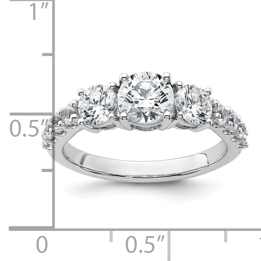 14k White Gold 2 Ct. Lab Grown Diamond VS/SI+ G+ Round Engagement Ring