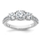 14k White Gold 2 Ct. Lab Grown Diamond VS/SI+ G+ Round Engagement Ring