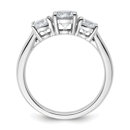 14k White Gold 14k White Gold 1 1/2 carat Lab Grown Diamond VS+ F+ Three Stone Complete Engagement Ring
