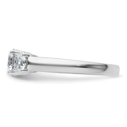 14k White Gold 14k White Gold 1 1/2 carat Lab Grown Diamond VS+ F+ Three Stone Complete Engagement Ring