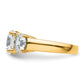 14k Yellow Gold 5 Ct. Lab Grown Diamond VS/SI+ G+ Three Stone Engagement Ring