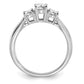 14k White Gold 3/8 Ct. Ct. Lab Grown Diamond VS/SI+ G+ 3/8 Ct. Center Round Three Stone Engagement Ring