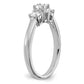 14k White Gold 3/8 Ct. Ct. Lab Grown Diamond VS/SI+ G+ 3/8 Ct. Center Round Three Stone Engagement Ring