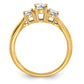 14k Yellow Gold 3/8 Ct. Ct. Lab Grown Diamond VS/SI+ G+ 3/8 Ct. Center Round Three Stone Engagement Ring