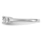 14k White Gold 3/4 Ct. Lab Grown Diamond VS/SI+ G+ 3/4 Ct. Center Round Three Stone Engagement Ring