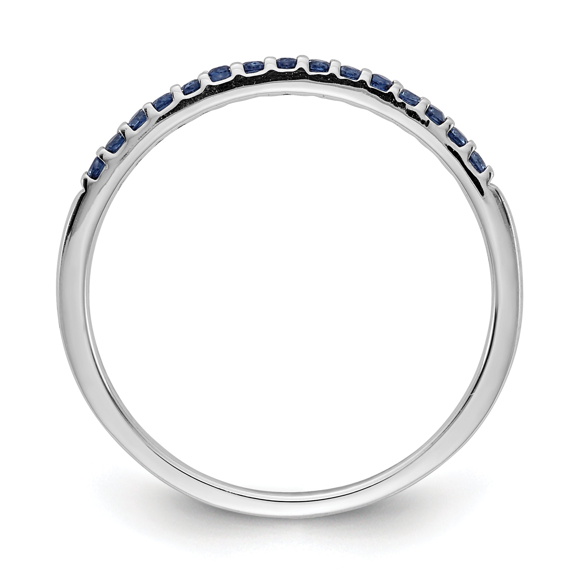10K White Gold 10K Blue Sapphire Band