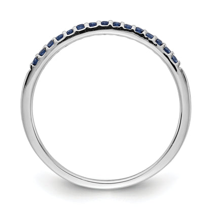 10K White Gold 10K Blue Sapphire Band