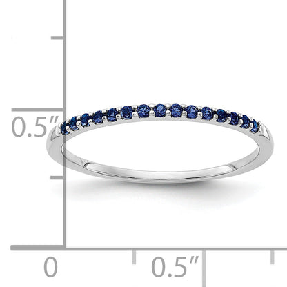 10K White Gold 10K Blue Sapphire Band