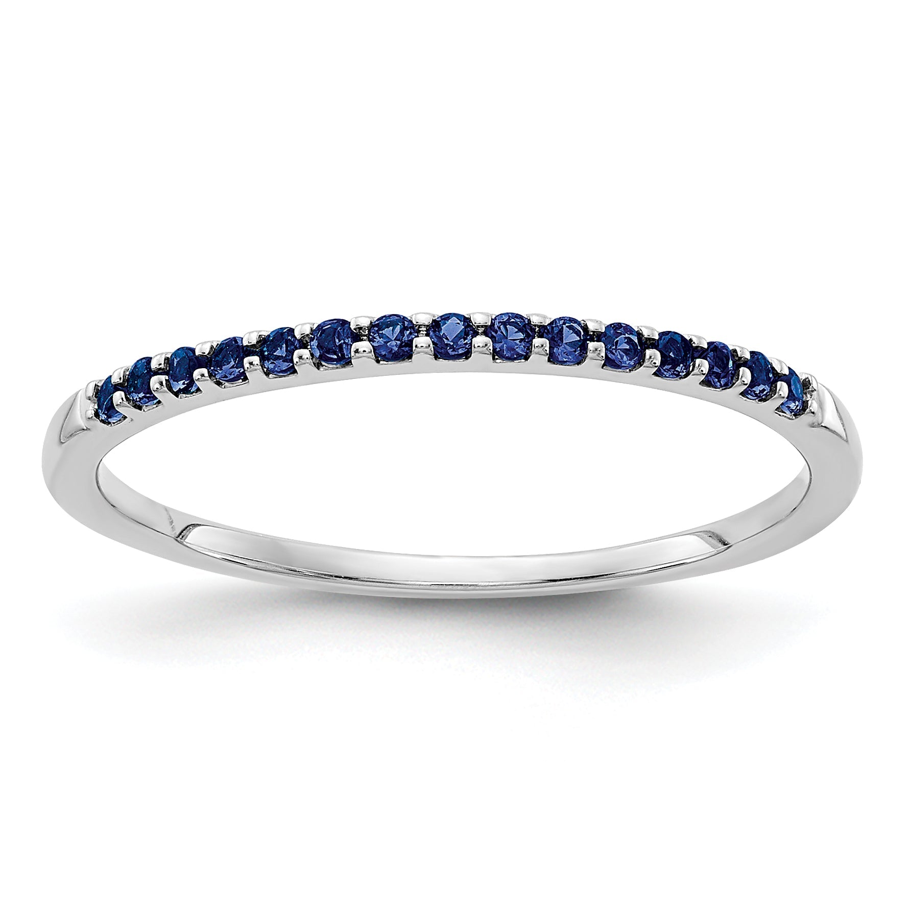 10K White Gold 10K Blue Sapphire Band