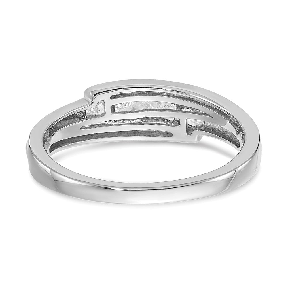 0.33ct. CZ Solid Real 14k White & Yellow Gold Men's Ring