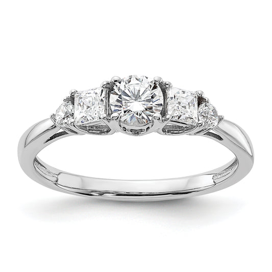 14K White Gold Lab Grown Diamond VS/SI FGH 5-Stone Engagement Ring