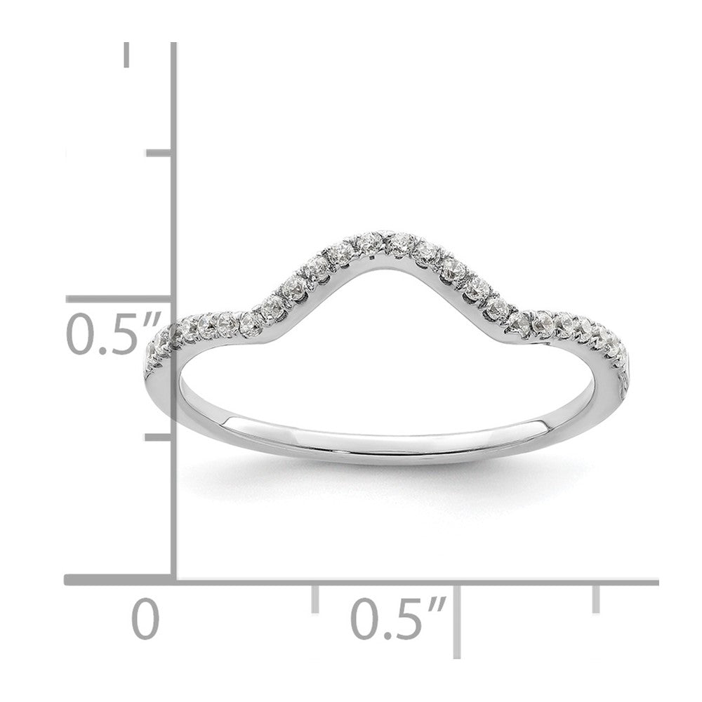 14K White Gold Lab Grown Diamond VS/SI+ G+ Contoured Wedding Band Ring