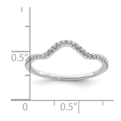 14K White Gold Lab Grown Diamond VS/SI+ G+ Contoured Wedding Band Ring