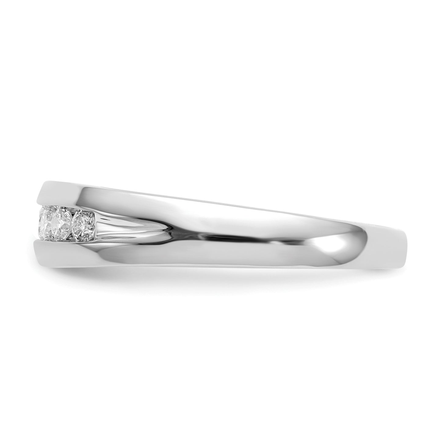 14k White Gold 1/3 Ct. Lab Grown Diamond VS/SI+ G+ Seven Stone Men's Ring