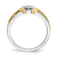 14k Two-Tone 1/6 Ct. Lab Grown Diamond VS/SI+ G+ Men's Ring