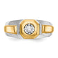 14k Two-Tone 1/10 Ct. Lab Grown Diamond VS/SI+ G+ Men's Ring