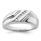 14k White Gold 1/6 Ct. Lab Grown Diamond VS/SI+ G+ Six Stone Men's Ring