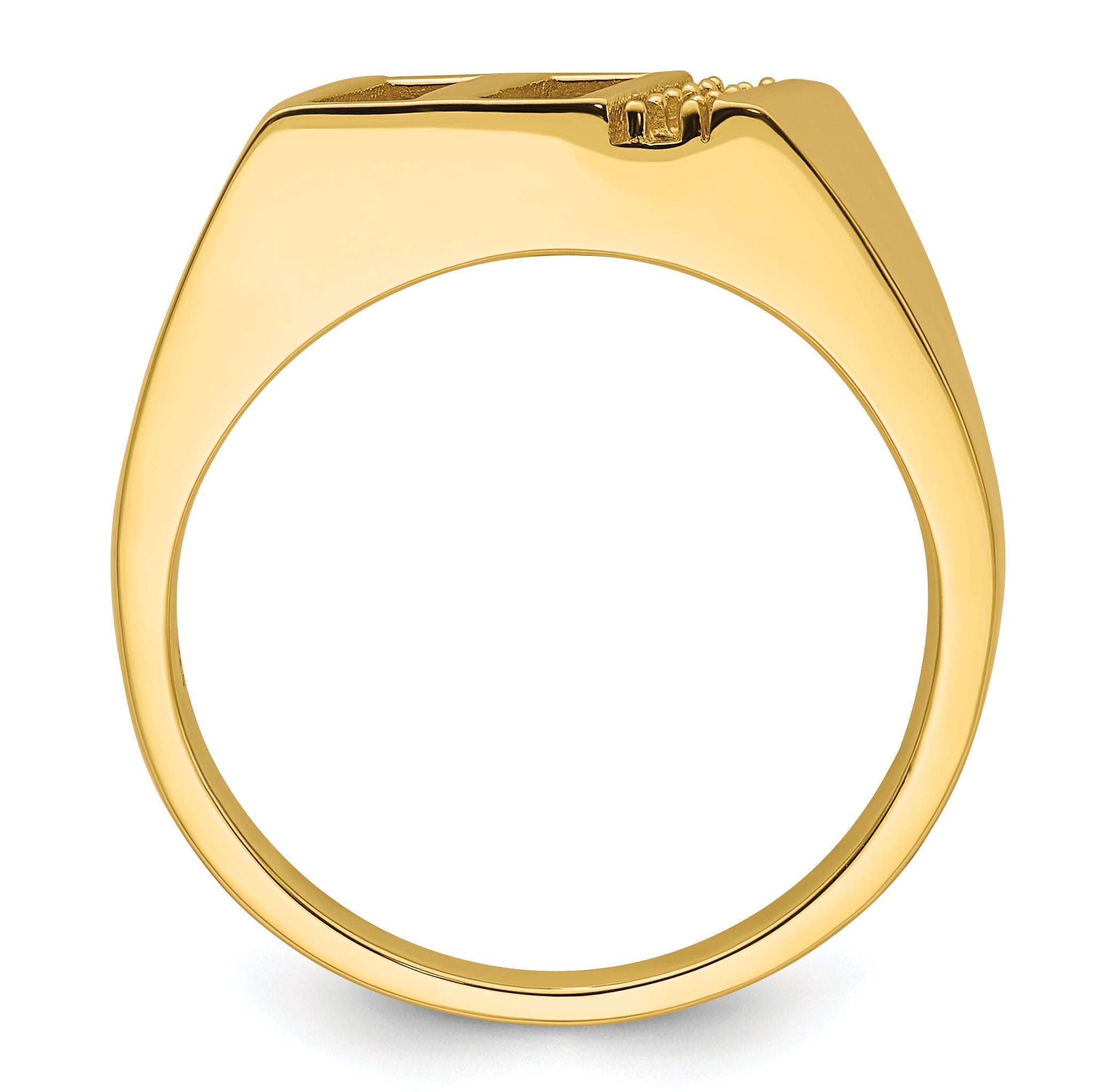 10K Yellow Gold 10K Mens Band Mounting