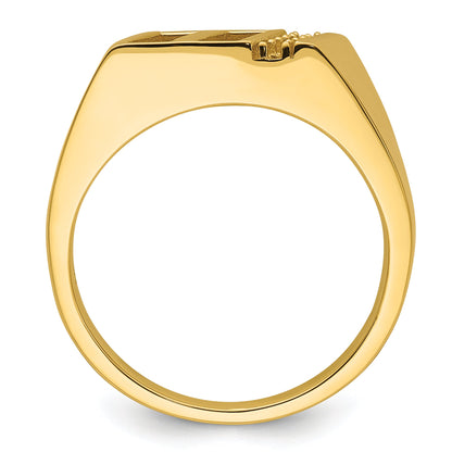 10K Yellow Gold 10K Mens Band Mounting