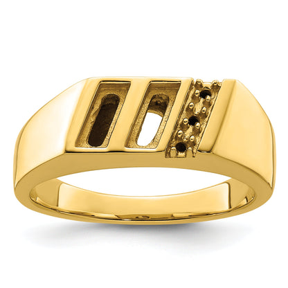 10K Yellow Gold 10K Mens Band Mounting