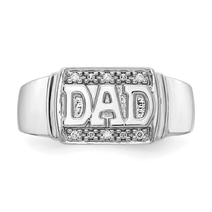 14k White Gold A Real Diamond men's ring