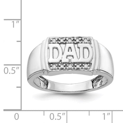14k White Gold AA Real Diamond men's ring