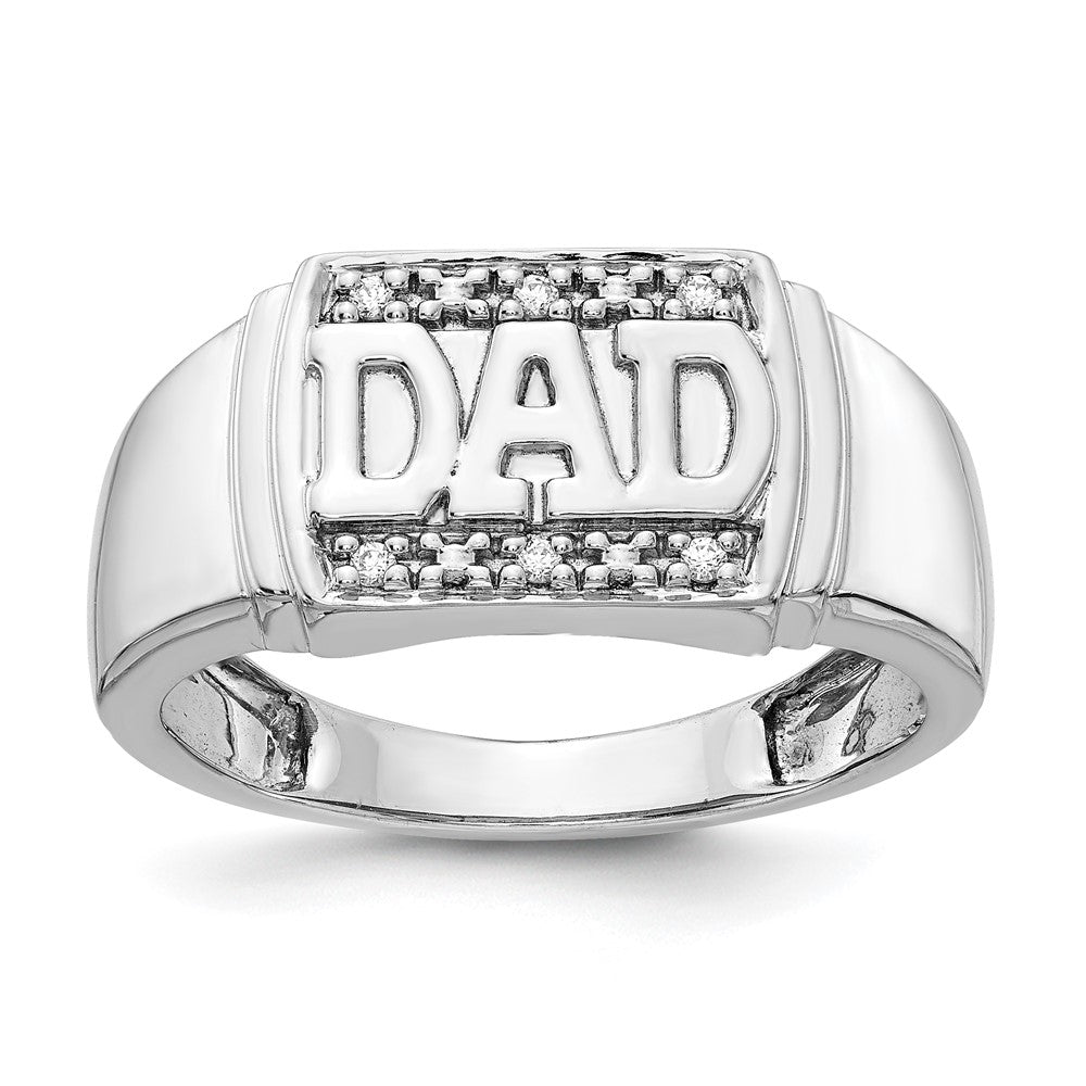 14k White Gold AA Real Diamond men's ring