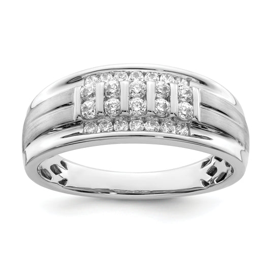 10k White Gold 1/2 Ct. Lab Grown Diamond VS/SI+ G+ Men's Ring