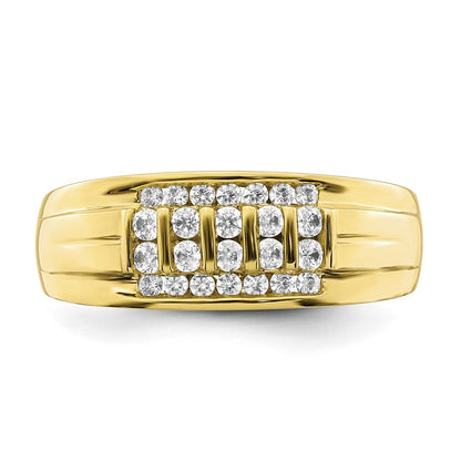 10k Yellow Gold 1/2 Ct. Lab Grown Diamond VS/SI+ G+ Complete Men's Ring