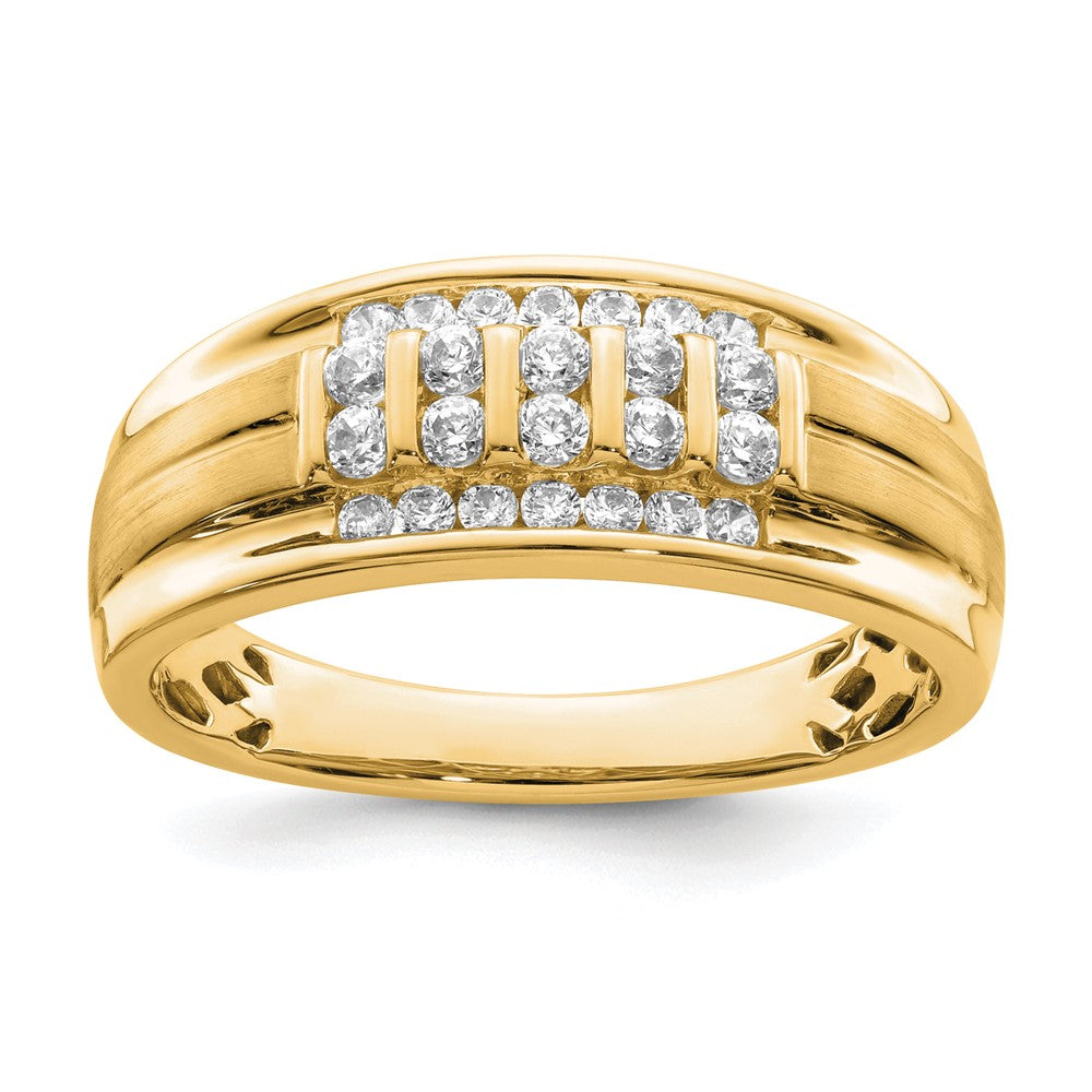 10k Yellow Gold 1/2 Ct. Lab Grown Diamond VS/SI+ G+ Complete Men's Ring
