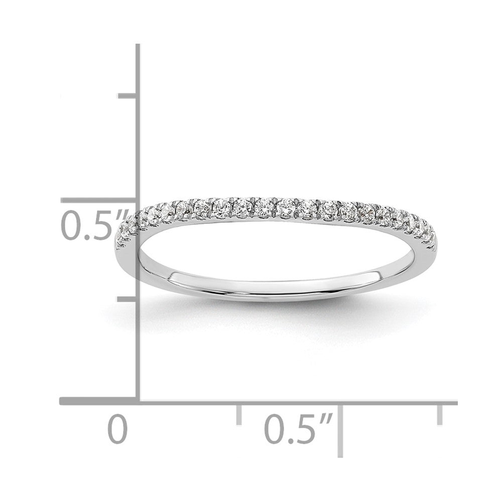 14k White Gold 1/6 Ct. Lab Grown Diamond VS/SI+ G+ Wedding Band Ring